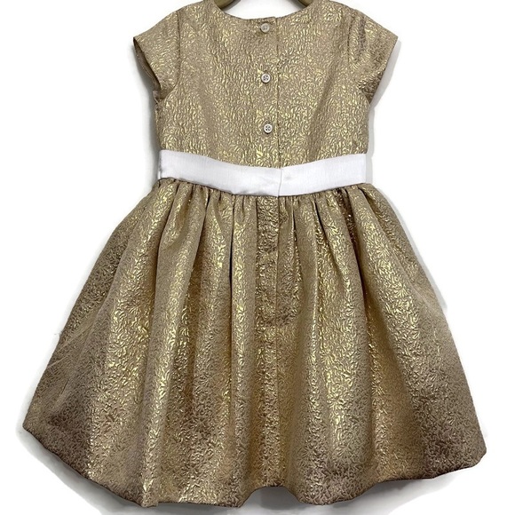 Gymboree Gold Party Dress Size 4 - Picture 3 of 5